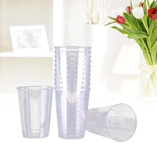 Луксузна Чаша За Еднократна Употреба 20 Парчиња Проѕирни Пластични Чаши Тврди Чаши За Еднократна Употреба Чаши За Вино Чаши За Пиење