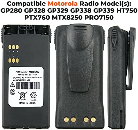 Vineyuan PMN4157 NI-MH Батерија На Полнење Компатибилна Со Motorola GP328 GP338 PTX760 PTX700 MTX8250 Двонасочна Радио Батерија