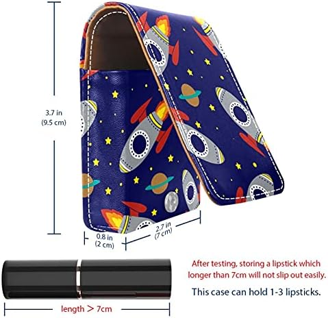 Шминка Кармин Случај За Надворешни Вселенски Ракетни Ѕвезди Модел Пренослив Кармин Организатор Со Огледало Дами Мини Шминка Торба