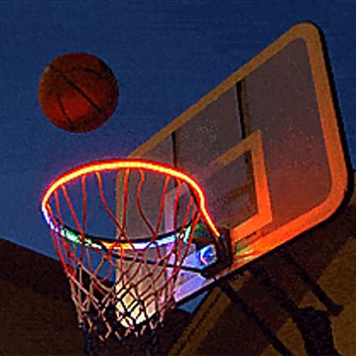 Uonlytech Solar LED кошарка обрачи Шарен кошаркарски раб светло соларна кошарка обрачи лента светло кошаркарска цел јаже светло за отворено