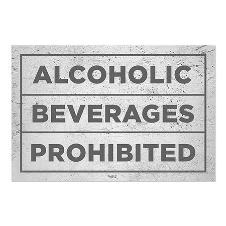 CGSignLab | Забрането алкохолни пијалоци -базични сиви прозорец за лепење | 36 x24