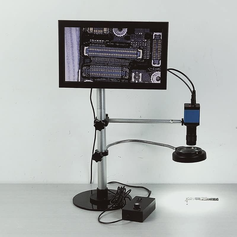 Додатоци за смосроскоп за возрасни монокуларни 22MP USB дигитална камера Преносен микроскоп леќи 56 LED светлосен држач за миксија