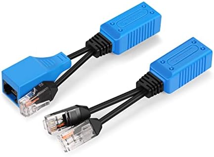 TNP RJ45 Ethernet Cable Combiner/Splitter комплет, 2 машки до 1 женски и 1 машки до 1 женски POE адаптер за адаптер LAN Ethernet