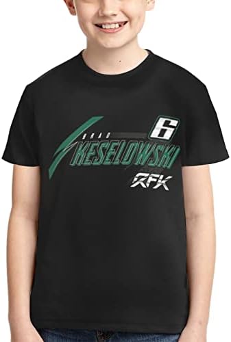 Асфш Бред Кеселовски 6 кошула за тинејџерска девојка и момче печати кратки ракави Атлетски класичен кошула екипаж маица маица