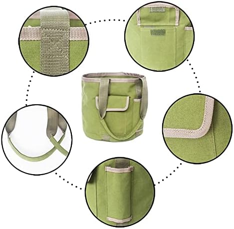 Алатка за корпи YGQZM водоотпорна платно Организатор торба со мулти-џеб градинарски држач за складирање на платно торбичка зелена градина