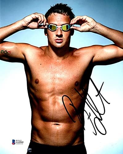 Потпишан Рајан Лохте - Автограмирано олимписко пливање 8x10 инчи Фото + Бекет Коа