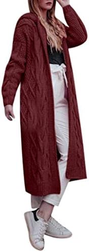 Саргиист женски долг кардиган обичен ракав од џемпер од кардиган палто со џемпер јакна од џемпери