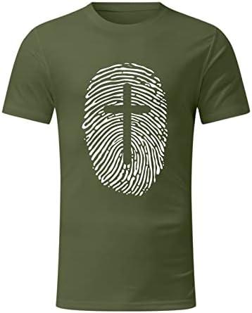 XXBR летни мажи војници со кратки ракави маици отпечаток вера Исус вкрстена печатена маичка за вежбање спортски спортски врв на врвот