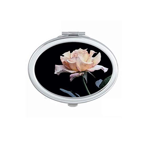 Розови бели убави цвеќиња огледала преносна шминка за преклопување со двојни странични очила