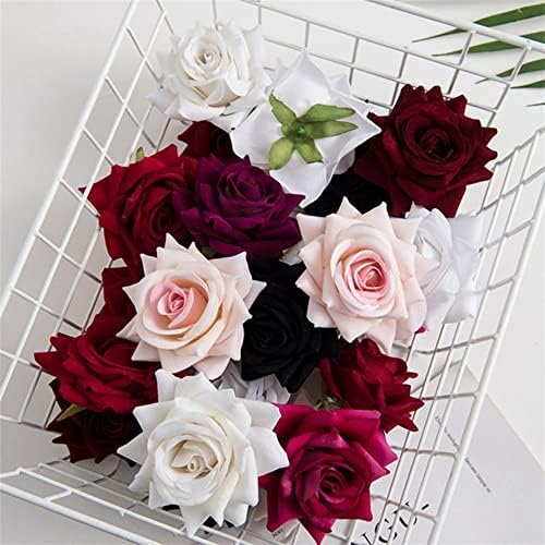 VTMLG Flannel Roses Roses ScrapBooking невестински додатоци за корсаж DIY свадба дома Декорт вештачки цвеќиња