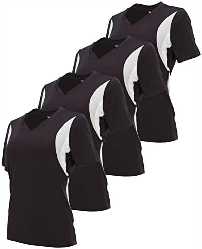 Mirtенски кратки ракави со маица V-врат маица лабава вклопена активна облека DRI-FIT Влага влага за тренингот Јога Врв