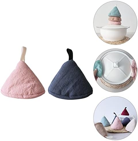 Upkoch рерна митс 6 парчиња кујна не рерна мини памук со памучни памучни капаци капачиња за залепување на триаголник, измешан