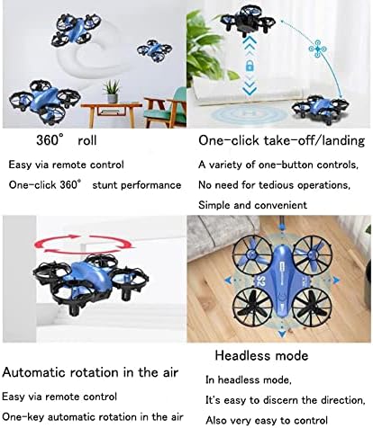 UJIKHSD мини дрон за деца/почетници, преносен почетник дрон RC Quadcopter со отстранливи батерии, летање со кругови, 3Д флип, функција