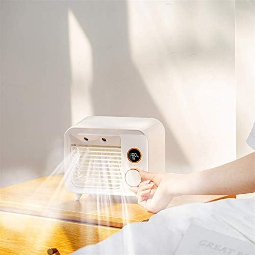 Преносни климатизери на вентилаторот Лилианг- вентилатор за климатизација, вентилатор за климатизери USB со 5-брзински, десктоп ладилник