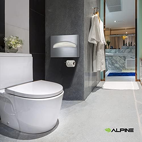 Алпско тоалетно седиште за еднократна употреба за еднократна употреба wallид монтиран за бања со лесен пристап до капаците што се