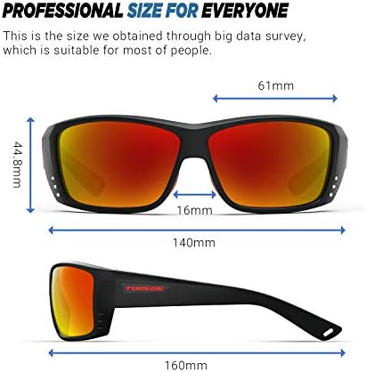 Тореге Поларизирани Спортски Очила ЗА Сонце со 3 Заменливи Леќи За Мажи Жени Возење Велосипед Трчање Бејзбол Очила ТР65
