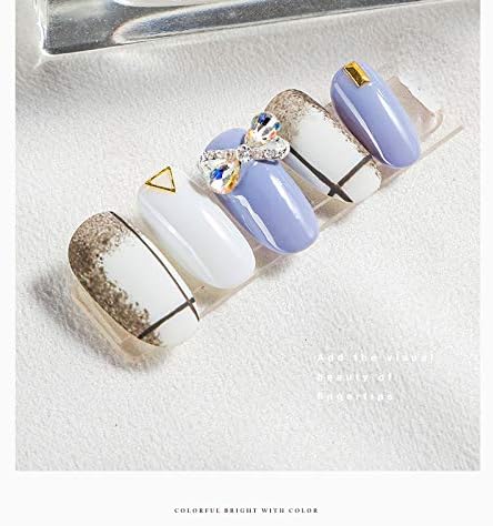 10 парчиња разнобојни украси на ноктите за нокти златен скапоцен камен во форма на Месечината во форма