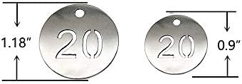Дијаметар 1,18 инчи поголем шупнат не'рѓосувачки челик броеви ознаки со клучеви со прстени