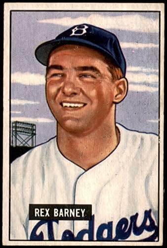 1951 Bowman # 153 Rex Barney Brooklyn Dodgers Ex Dodgers