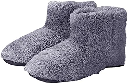 Slynsw топли снежни чизми што се перат удобни кадифни електрични загреани чевли потопло за нозе за женски маж USB полнење