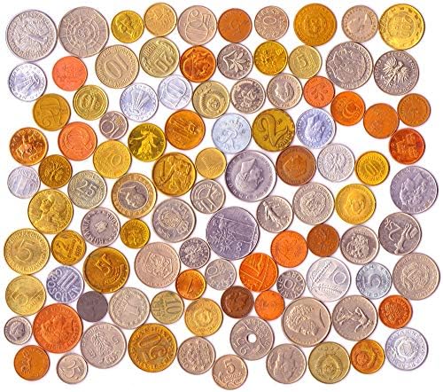 20 Различни Монети Од Уникатни Земји Ширум Светот, Вклучувајќи Торба За Монети Мала Чанта!