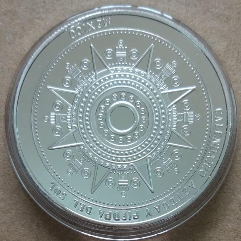Мексико Маите Врежана Комеморативен Медал Позлатени Три-Димензионални Врежана Боја Лак Комеморативна Монета
