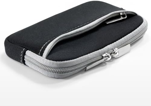 Case Boxwave Case for Huawei Honor 7s - Softsuit со џеб, мека торбичка Неопрена покриена ракав Зипер џеб за Huawei Honor 7s - Jet Black