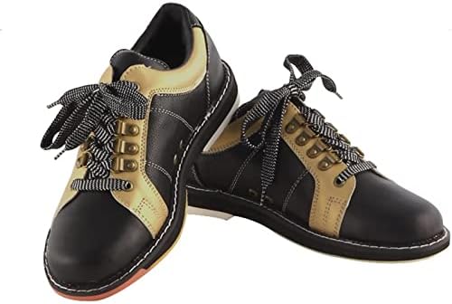 Smzglang машки плус големина чевли за куглање - професионални чевли за куглање со микрофибер целосна кожа удобно дишење класични обични патики