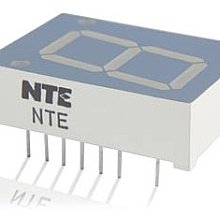 NTE Electronics NTE3080-G 0,8 LED дисплеј, седум сегмент, обична анода, децимална точка на десната рака, зелена