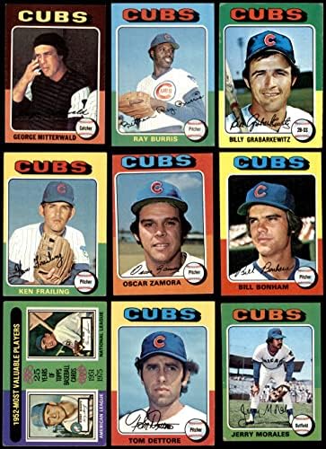 1975 година Топс Чикаго Коцки во близина на екипата постави Чикаго Кобс VG+ Cubs
