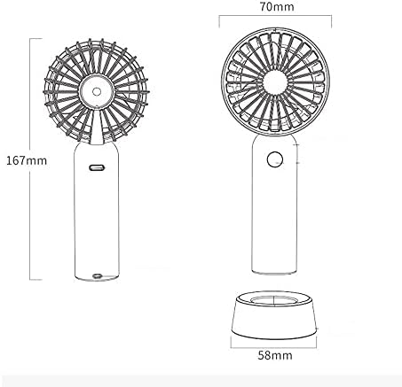 Amayyafs Мал вентилатор преносен вентилатор Електричен вентилатор Електричен USB -полнење со 3 брзини на климатик за ладење