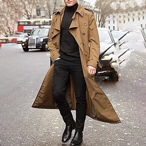 Ymosrh машки палта зимски машки долгогодишни луксузни ровови со целосна должина палто со долга волна јакни за мантил за мажи