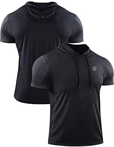 Нелеус машки 3 пакувања за трчање кошула со кошула атлетски кошули со аспиратори