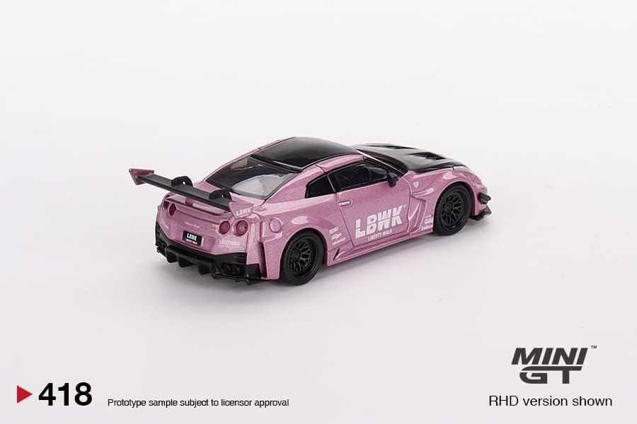 Минијатурни модел на минијатури со вистинска скала, компатибилен со GT Nissan 35GT-RR Ver.2 Passion Pink Limited Edition -lb-Silhouette работи