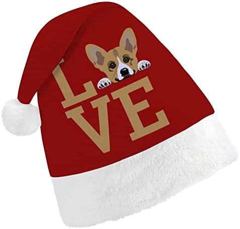 Љубов Велшки Корги Божиќни Капи Рефус Возрасни Капи Божиќна Капа За Празници Божиќ Партија Материјали