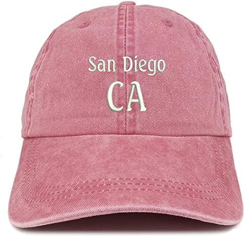 Трендовски продавница за облека Сан Диего Калифорнија извезена пигмент обоена капа за бејзбол