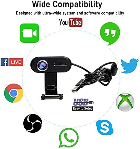 Вивитар 720П ХД Дигитална Веб Камера Со Микрофон За Поништување Бучава, Ротирачки 120 Степени, Дизајниран За Употреба На Лаптоп