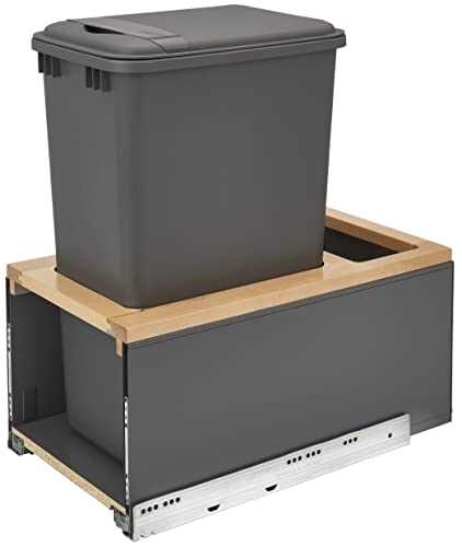 Rev-полица legrabox извлечете двоен отпад/контејнер за ѓубре за целосна висина кабинети w/мека блиску, стандард, сива