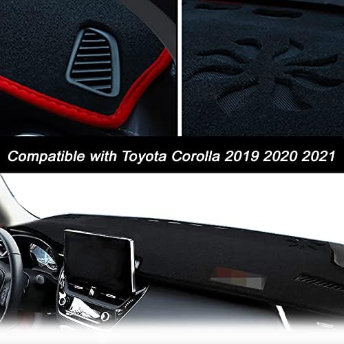 Покриеност на Keegtbox Dash Mat For Corolla Sedan 2022 Custom Enterior Center Console Console Dashboard Додатоци компатибилни со Toyota Corolla