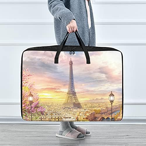 Алаза Ајфеловата Кула Париз Екстра Голема Торба За Складирање Заштеда На Простор Торба За Перење Утешител Постелнина Багаж Торба Облека За Облека