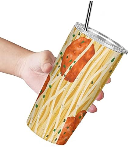 Спагети ќофтиња шема од не'рѓосувачки челик Тумблер Изолирана вода шише со шише со вода чаша кафе чаша за топли и ладни пијалоци