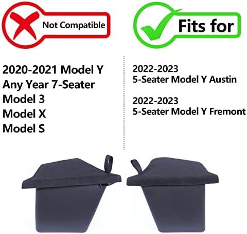 SDPVORN за модел со 5 седишта Y 2020 2021 2022 2PCS Организатор на задниот трупец, горната најниска кутија за складирање на