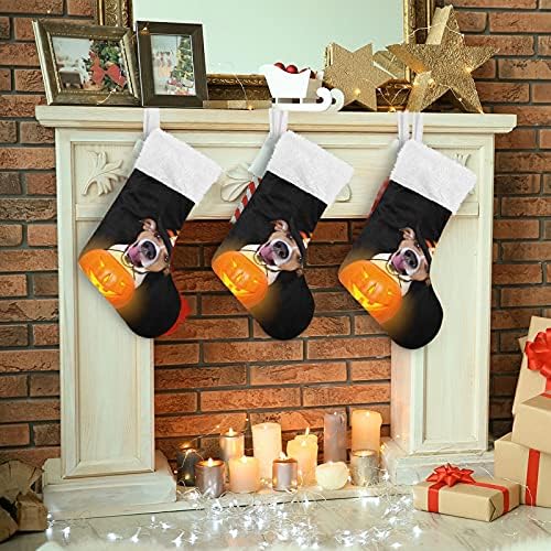 Алаза Божиќни чорапи за Ноќта на вештерките Класик Класик Персонализирани големи декорации за порибување за семејни празнични сезони за забави Декор 1 пакет, 17,7 ''