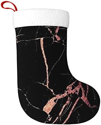 AABSTBFM црна роза златна мермер Божиќни чорапи камин виси чорапи за семејна Божиќна декорација празнична сезона на забава