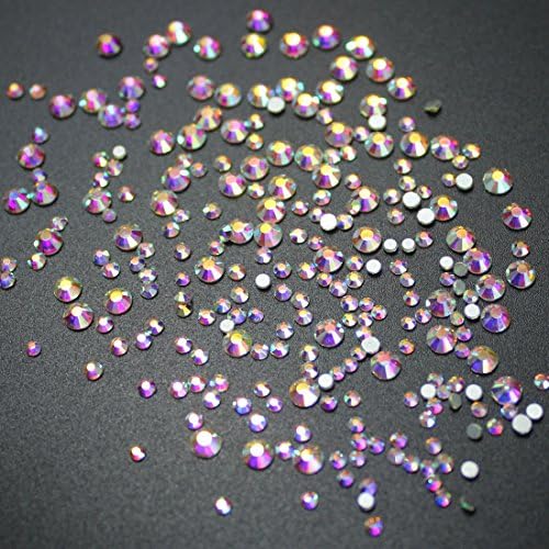 Ноктите уметност Rhinestone AB Crystal 4320pcs сјае 3D Nail Art Decoration Rhinestones Flatback Glass Charms Gems Stones for Nails Eye