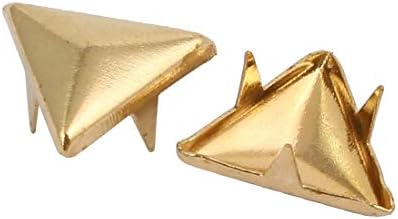 Нов LON0167 200PCS 12 mm триаголник во форма на хартија Бред златен тон за белешка за занаетчиски занает (200 Stücke 12mm Dreieckförmige