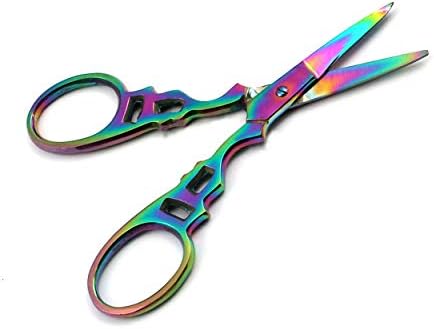 ОДОНТОМЕД2011 Ножици за везови мулти титаниум бојата на виножитото, ножици од не'рѓосувачки челик за занаетчиство за шиење, уметничко дело, навојување,