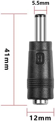 Meiriyfa DC 5.5x2.1mm Femaleенски приклучок до 5,5x1.5 mm машки приклучок Електричен приклучок за напојување Конвертор за напојување за универзален