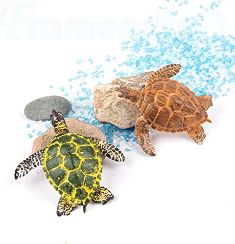 Framendino, 2 пакувања океански морски животни реални пластични фигурини на желка за роденденски подарок