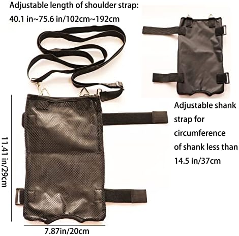 Држач за држач за торби за урина од 2000мл абдоминален држач за одводнување на торби со раменици со ленти за нозе од рамената,